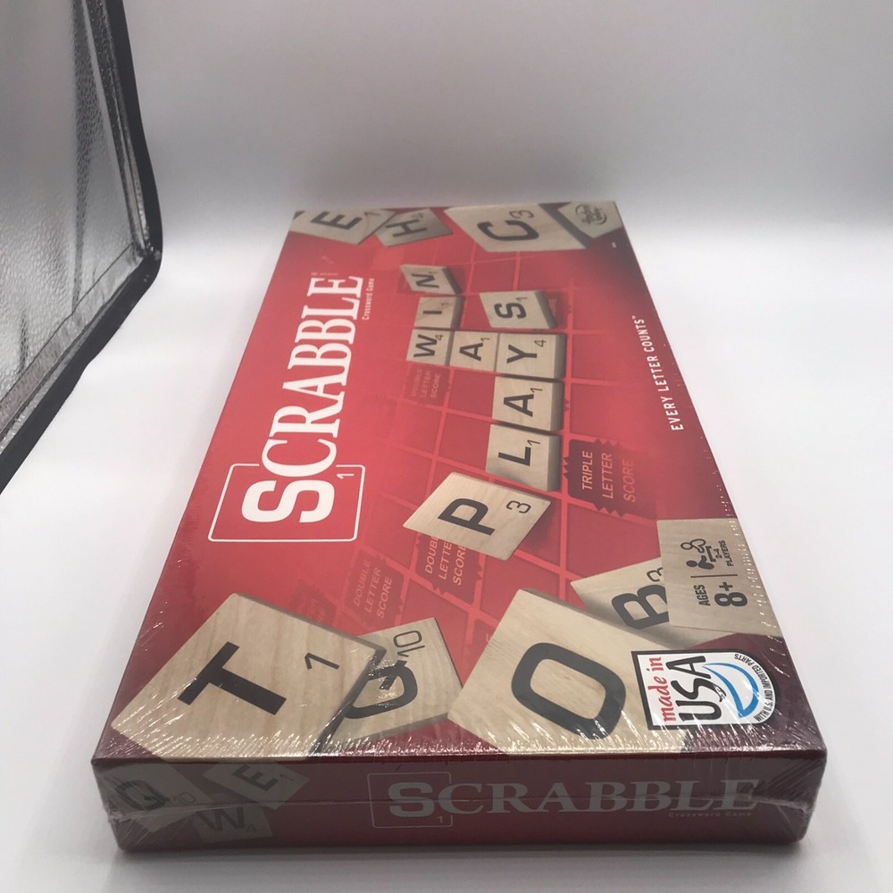 SCRABBLE Hasbro Gamin Made in USA Every Letter Counts Classic NEW SEALED - Picture 4 of 6